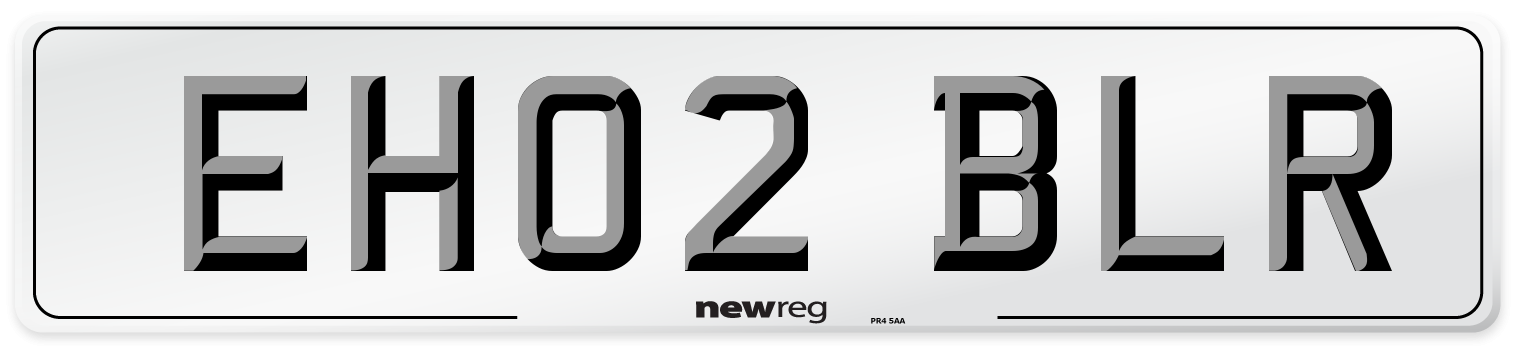 EH02 BLR Number Plate from New Reg